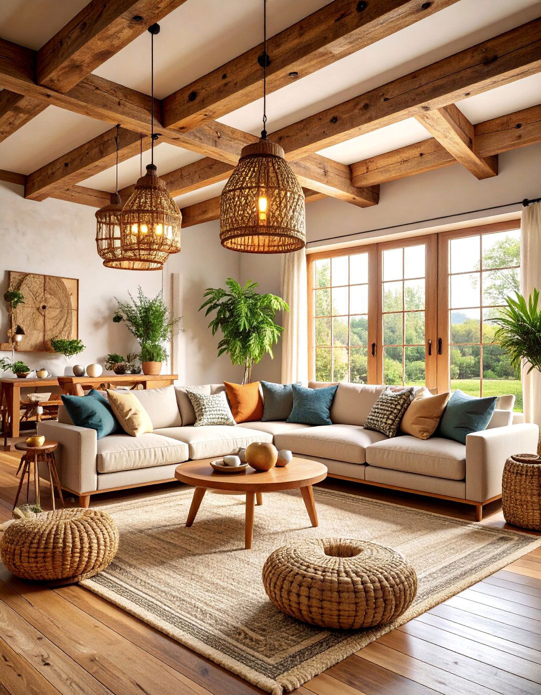 Exposed Beam French Country Living Room - 25 French Country Living Room Ideas