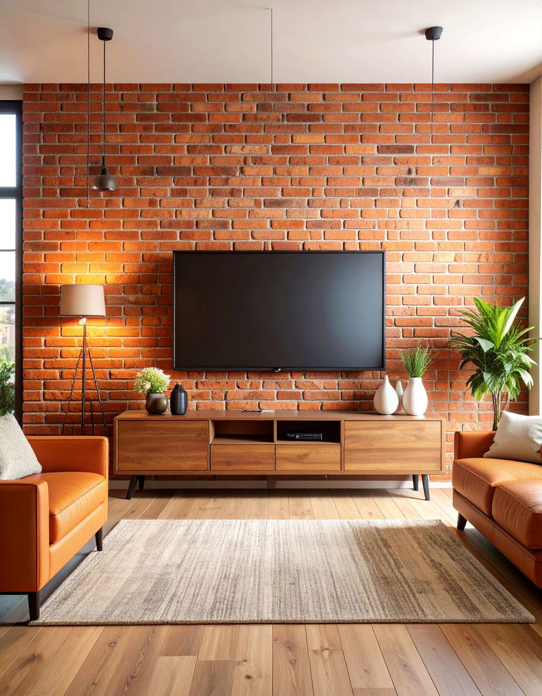 Exposed Brick Accent Wall - 25 Tv Wall Ideas