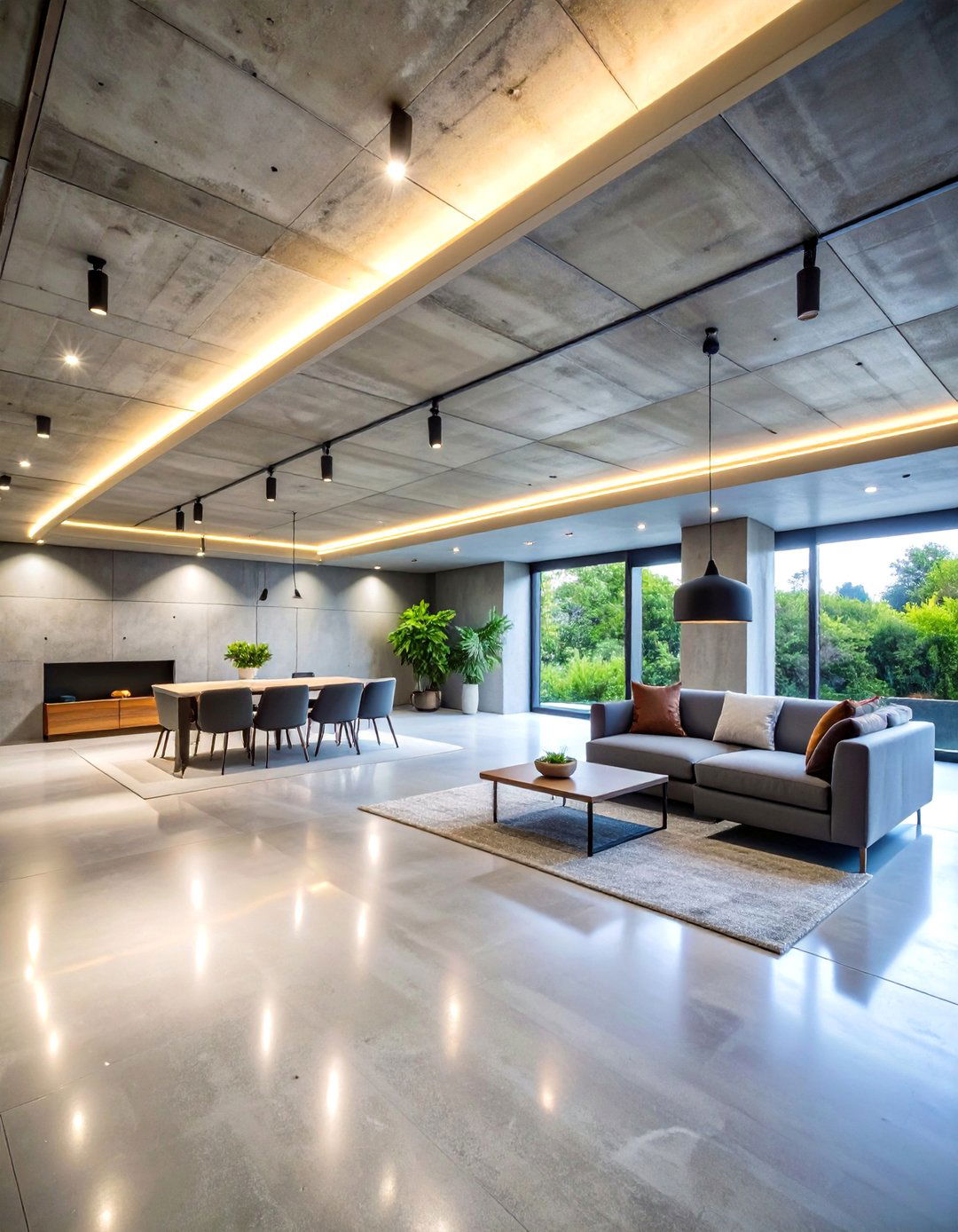 Exposed Concrete Ceiling with Minimalist Design - 25 Exposed Basement Ceiling Ideas
