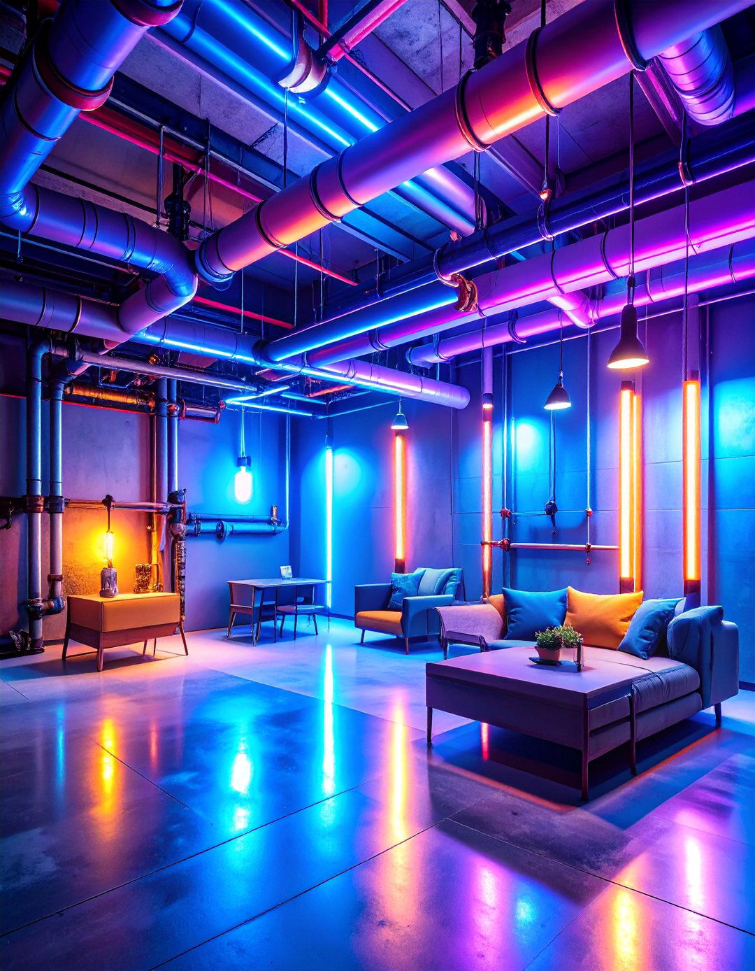 Exposed Electrical Conduit Ceiling with Urban Edge - 25 Exposed Basement Ceiling Ideas