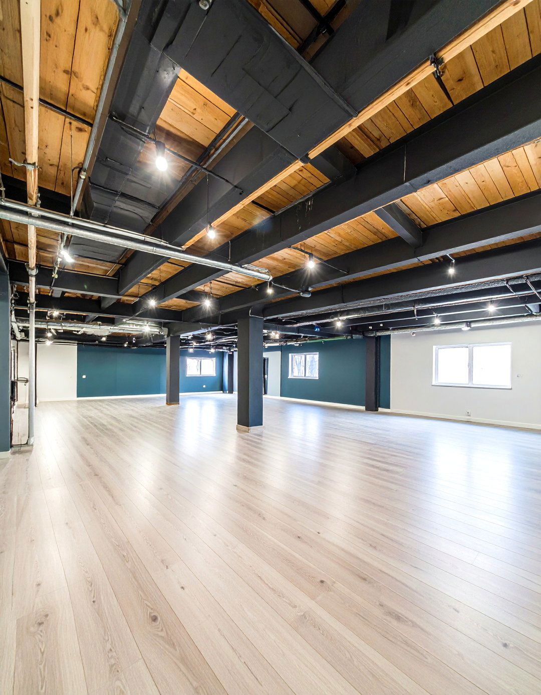 Exposed Painted Ceiling Design - 25 Basement Drop Ceiling Ideas