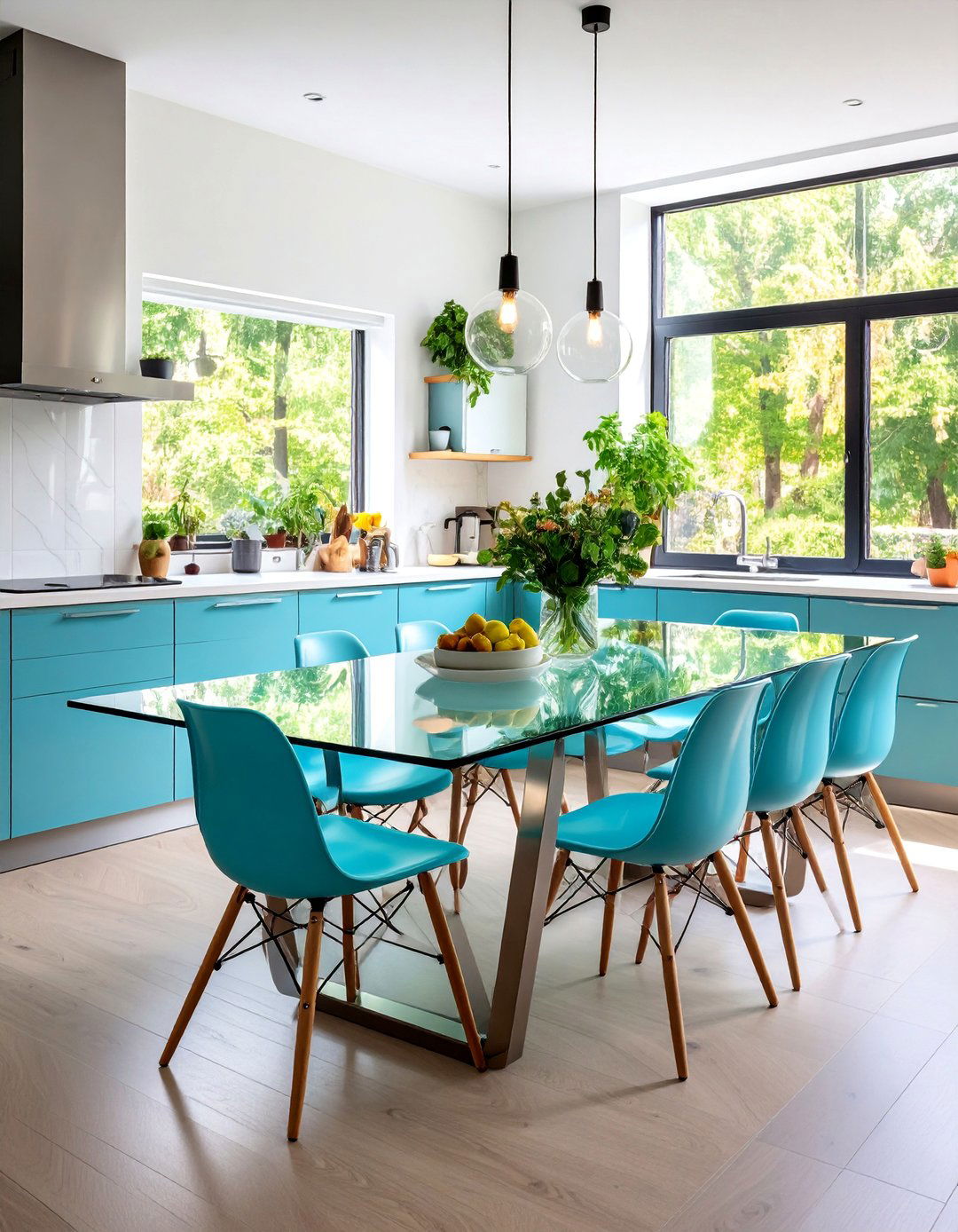 Extendable Glass Dining Table with Modern Transparency - 25 Small Kitchen Table Ideas