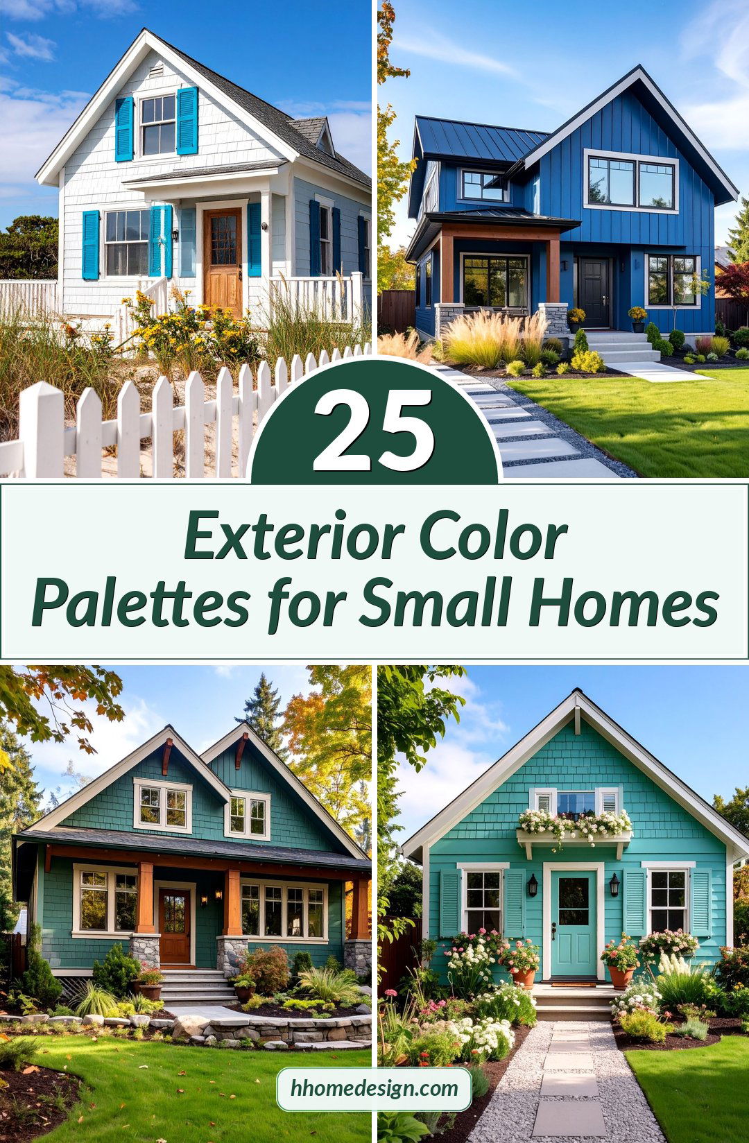 25 Exterior Color Palettes for Small Homes