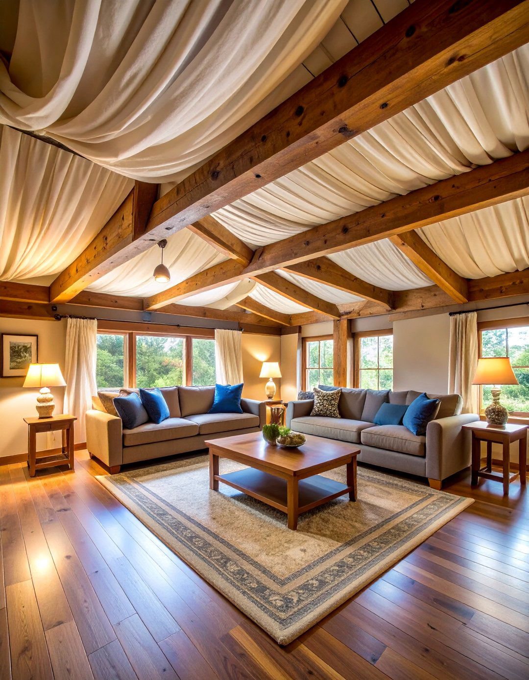 Fabric Draped Ceiling - 25 Basement Ceiling Ideas