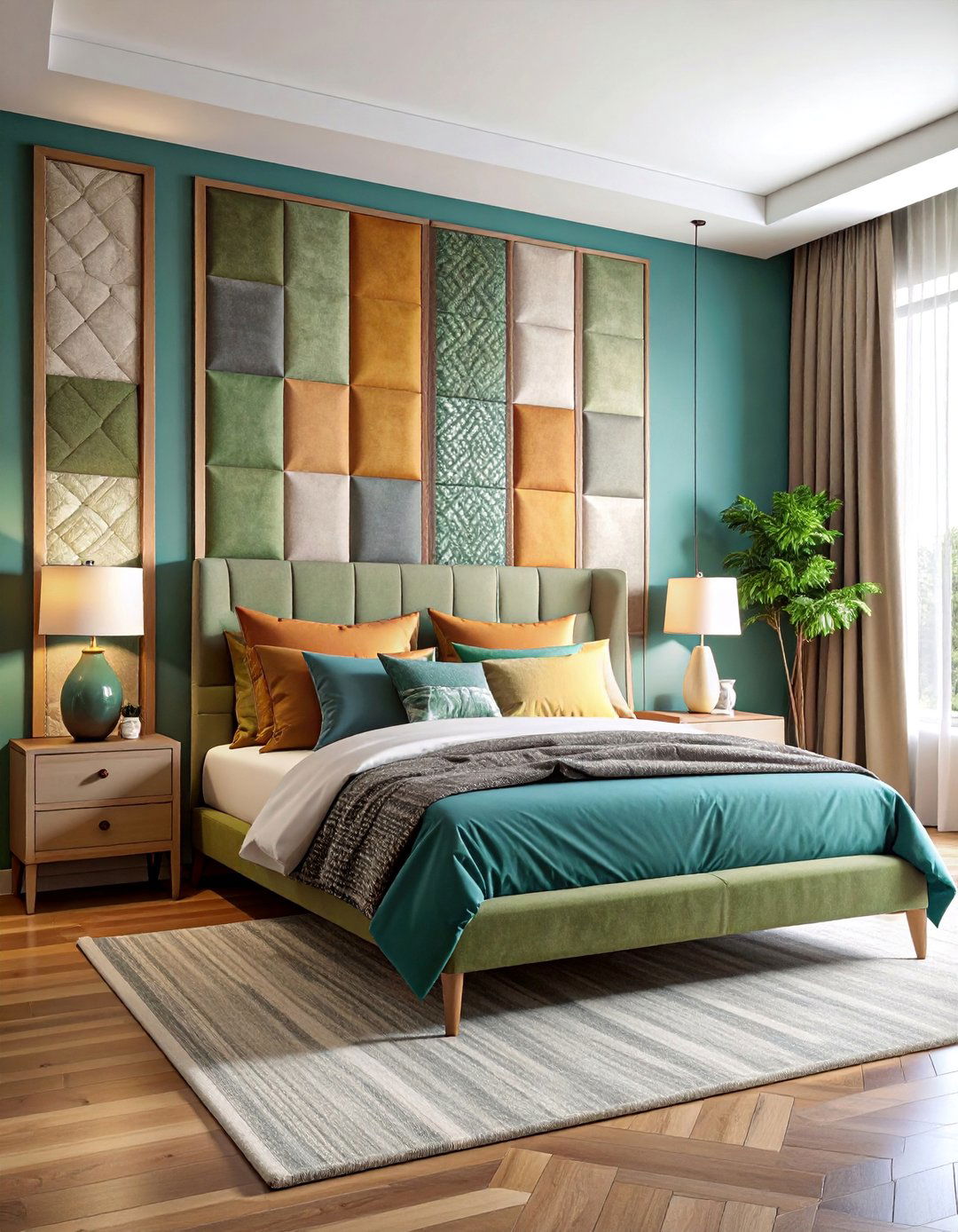 Fabric Panel Accent Wall - 25 Wall Decor Ideas