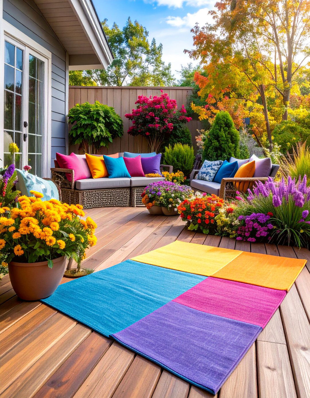 Fabric Panel Seasonal Solution - 25 Deck Skirting Ideas