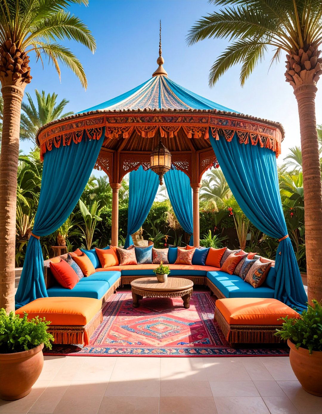 Fabric Pavilion with Moroccan Inspired Design - 25 Shade Ideas