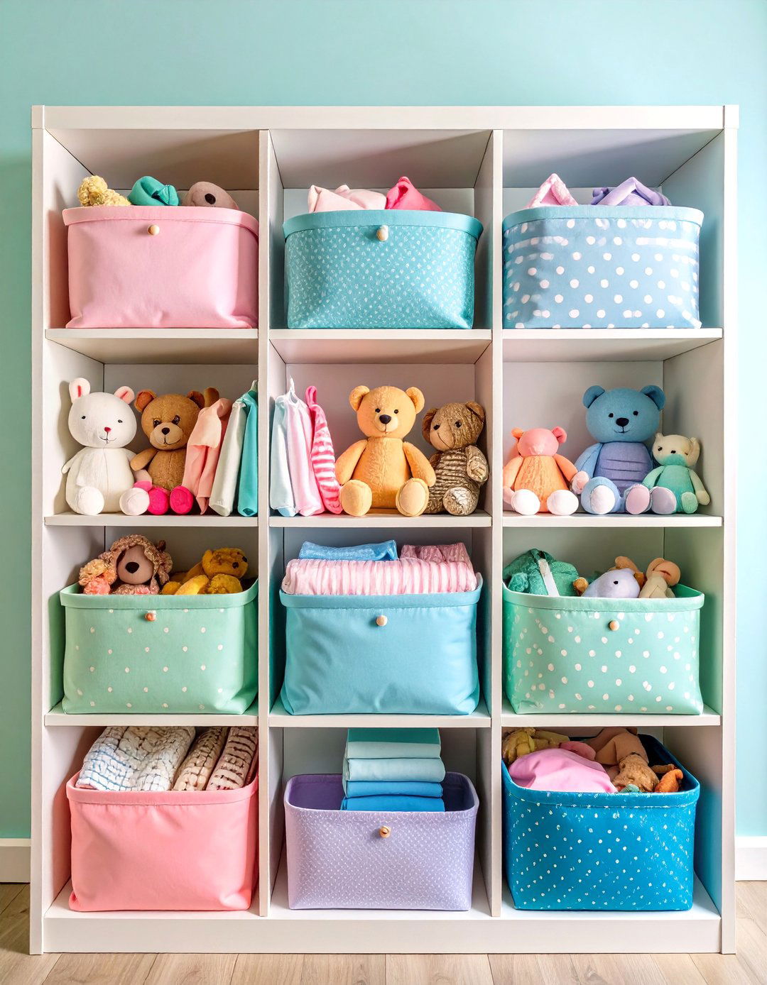 Fabric Storage Cubes in Closets - 25 Toy Storage Ideas