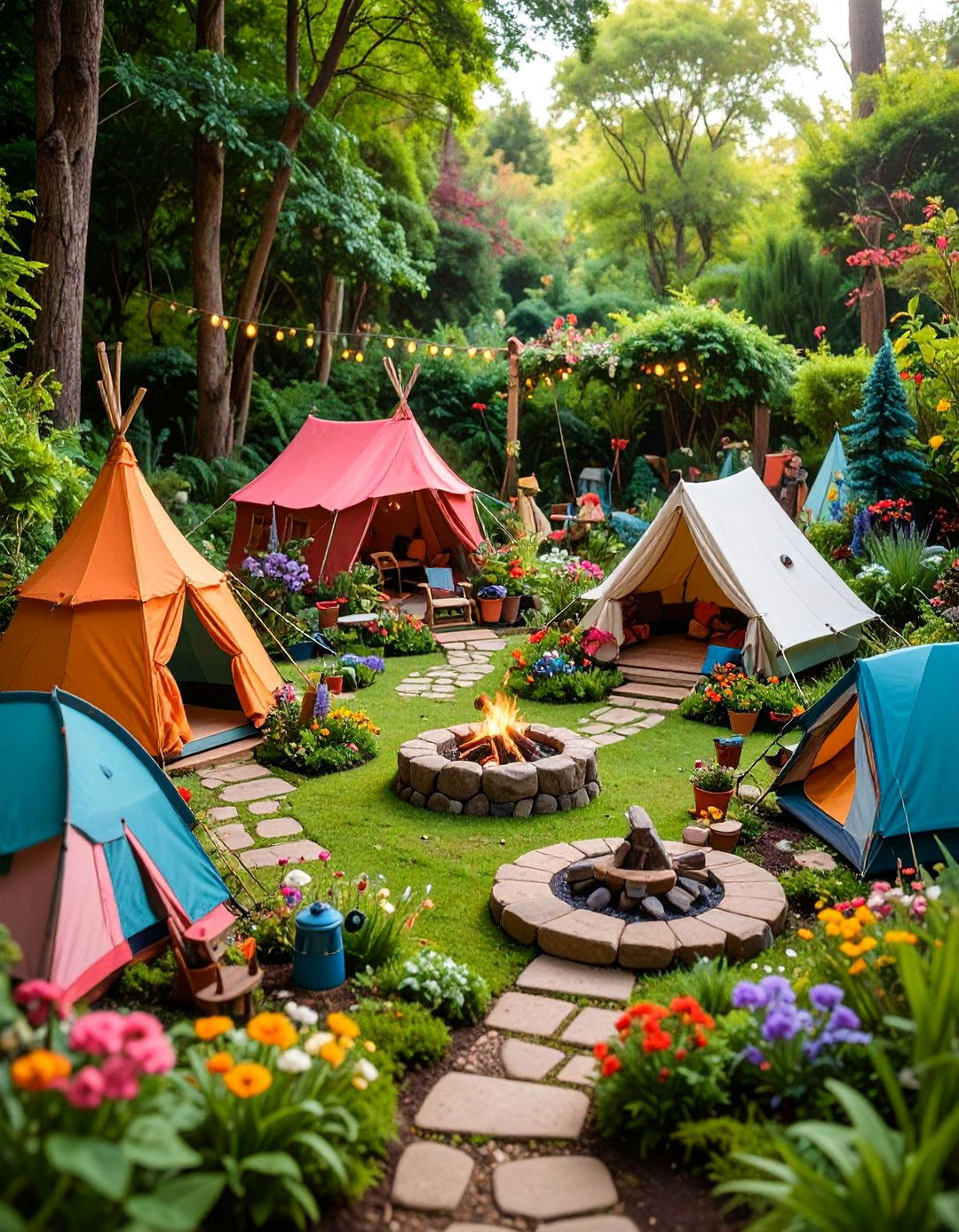 Fairy Garden Campground - 25 Large Fairy Garden Ideas