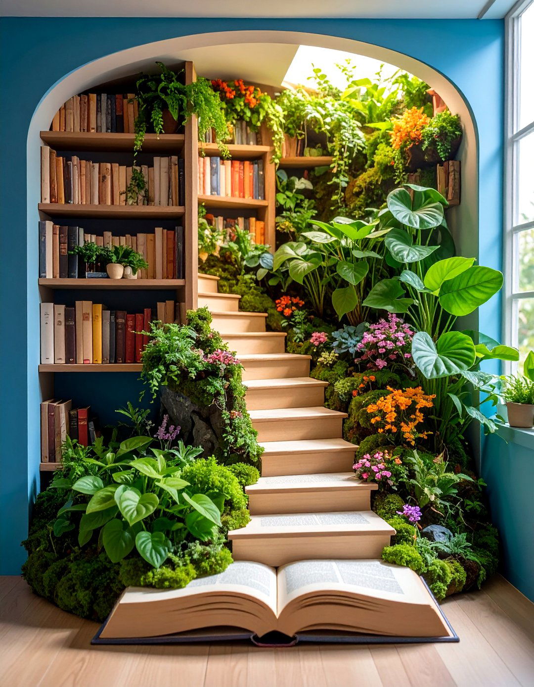 Fairy Garden Enchanted Library Corner - 25 Fairy Garden Ideas