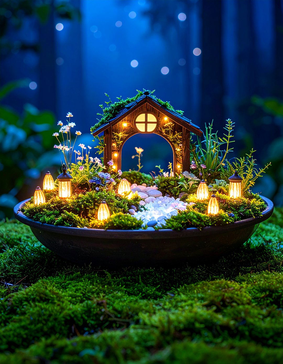 Fairy Garden Glow in the Dark Nightscape - 25 Fairy Garden Ideas