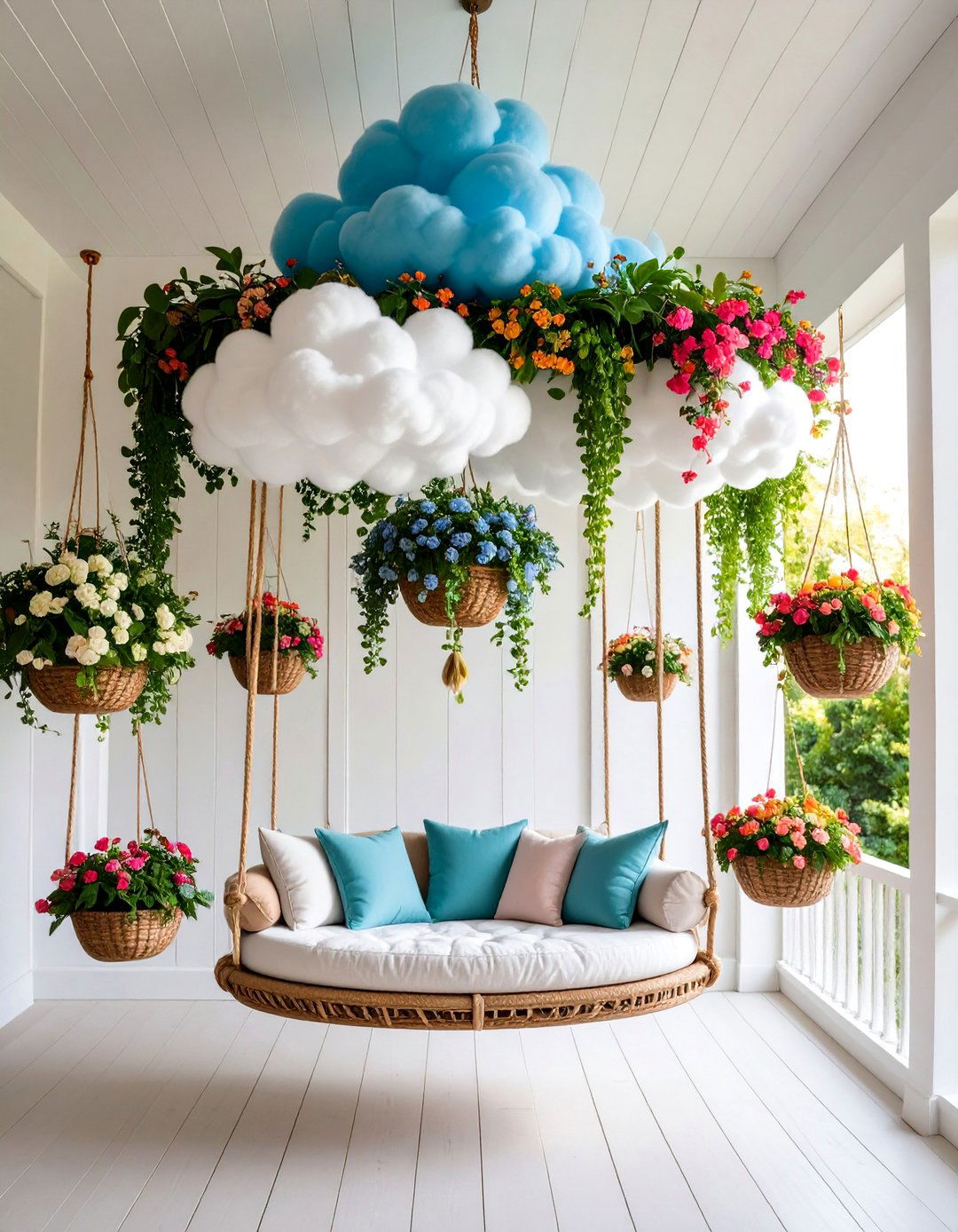 Fairy Garden Hanging Basket Cloud - 25 Fairy Garden Ideas