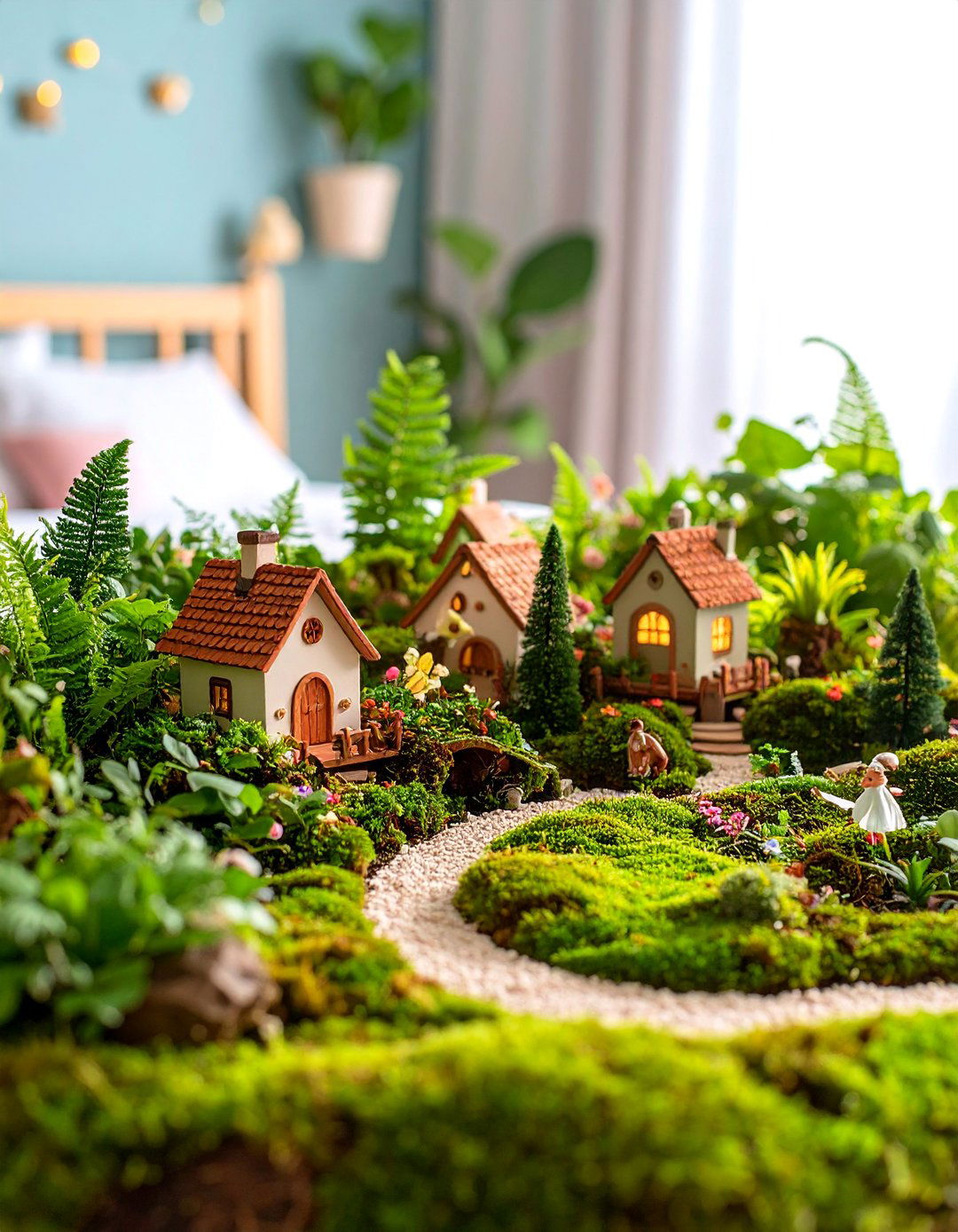 Fairy Garden Miniature Village Terrarium - 25 Terrarium Ideas