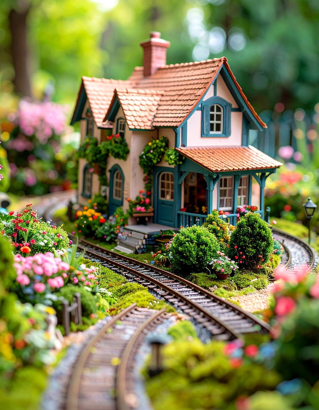 Fairy Garden Railway Station - 25 Large Fairy Garden Ideas