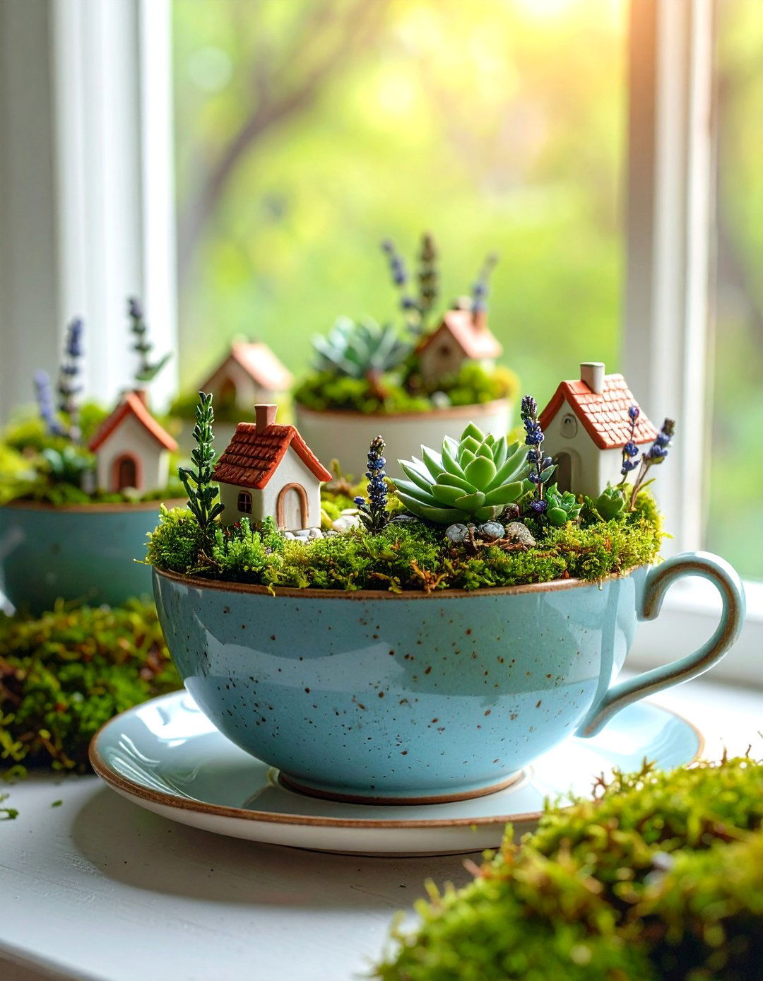 Fairy Garden Teacup Village - 25 Fairy Garden Ideas