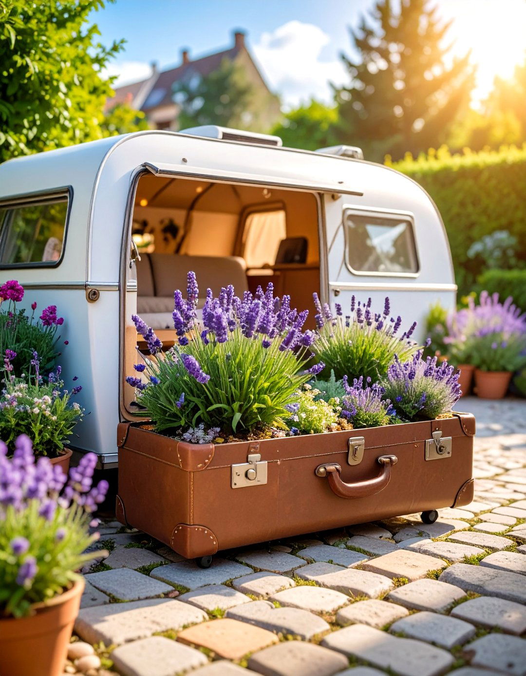 Fairy Garden Vintage Suitcase Getaway - 25 Fairy Garden Ideas