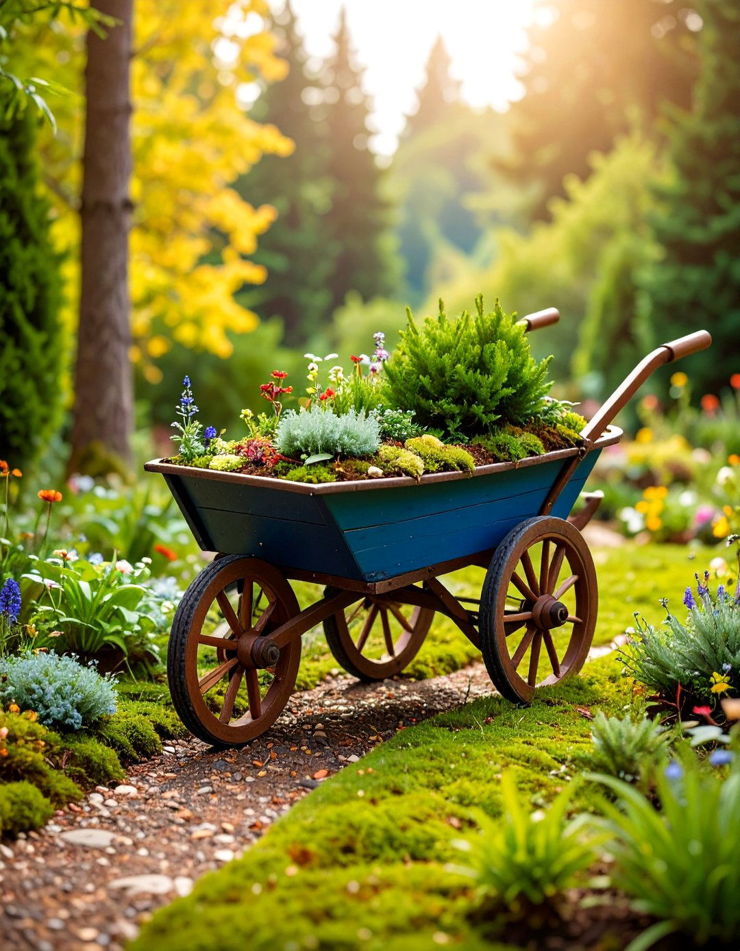 Fairy Garden Wheelbarrow Wonderland - 25 Fairy Garden Ideas