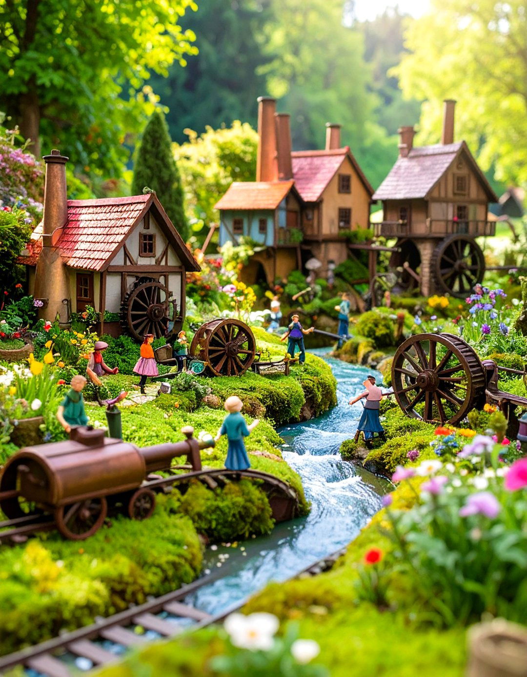 Fairy Industrial District - 25 Large Fairy Garden Ideas