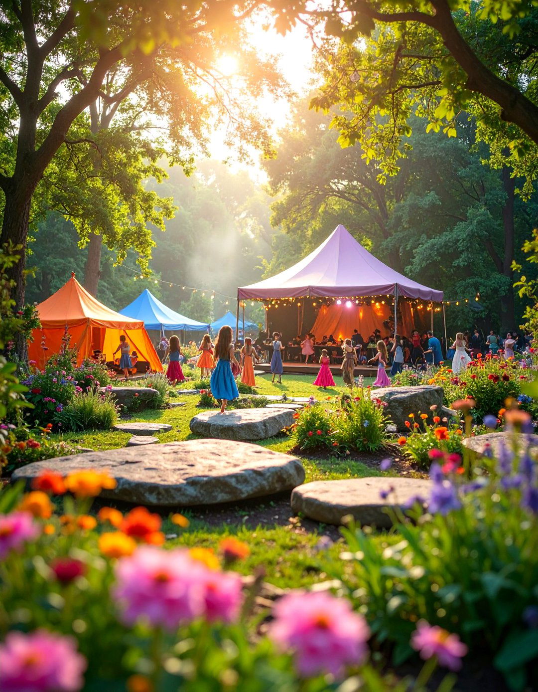Fairy Music Festival Garden - 25 Large Fairy Garden Ideas