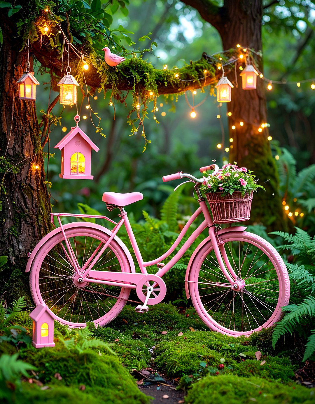 Fairy Tale Bicycle Garden Vignette - 25 Old Bicycle Garden Ideas
