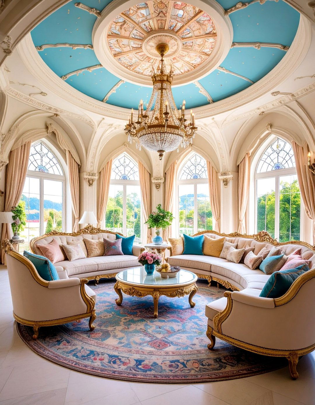 Fairy Tale Castle Living Room with Whimsical Elements - 25 Castle Living Room Ideas