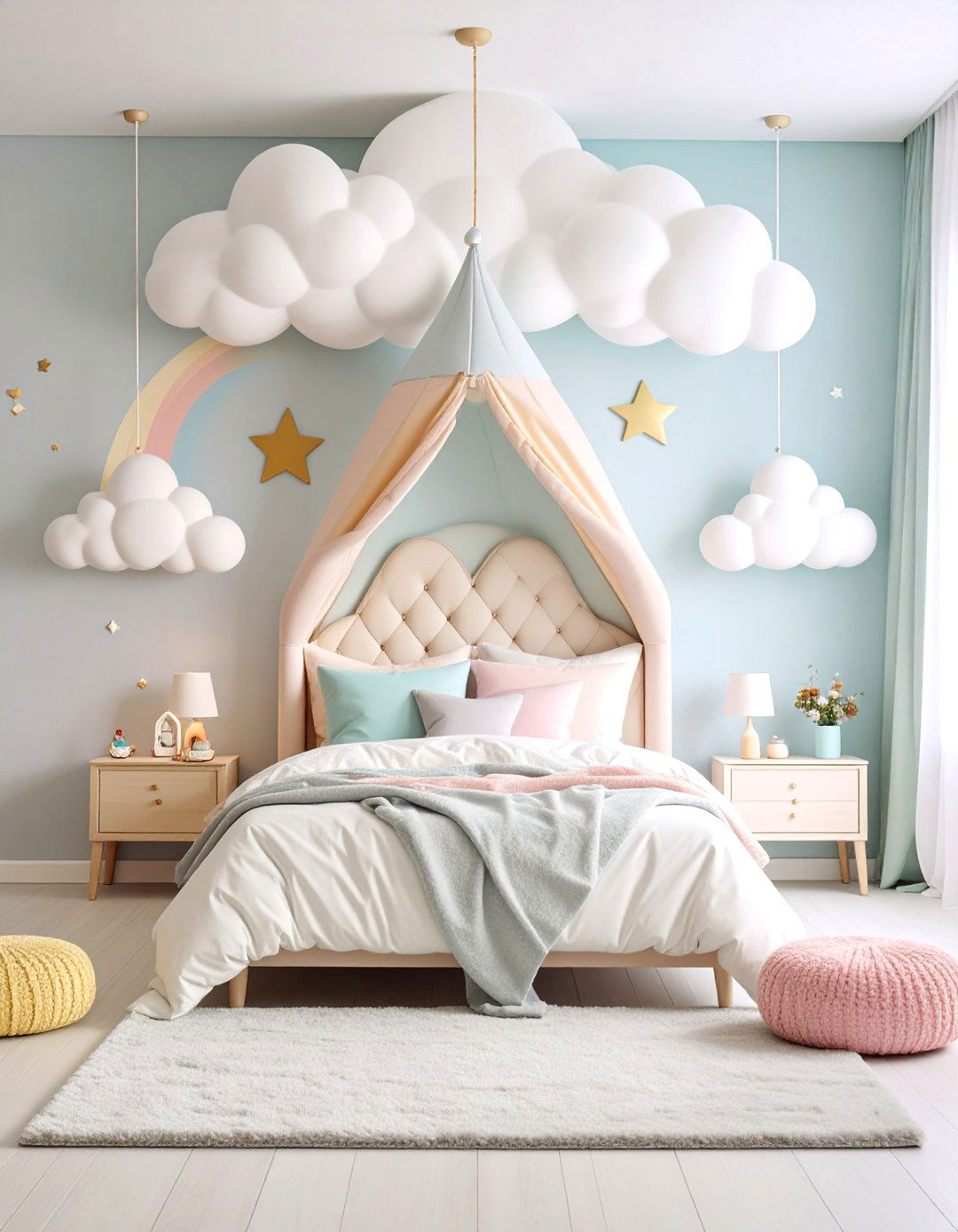 Fairy Tale Cloud Bedroom with Whimsical Fantasy Elements - 25 Cloud-Themed Bedroom Ideas
