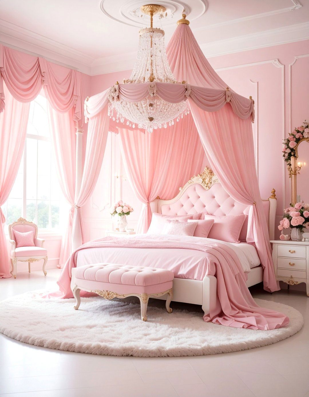 Fairy Tale Princess Tower with Flowing Fabrics - 25 Fantasy Bedroom Ideas
