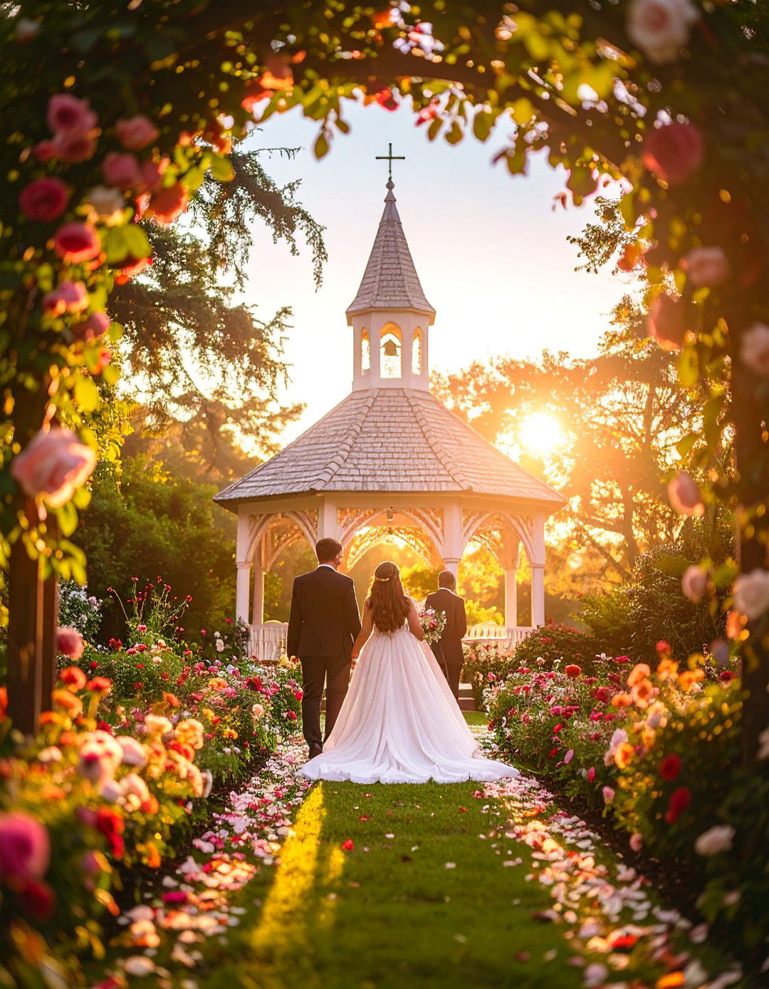 Fairy Wedding Garden with Chapel - 25 Large Fairy Garden Ideas