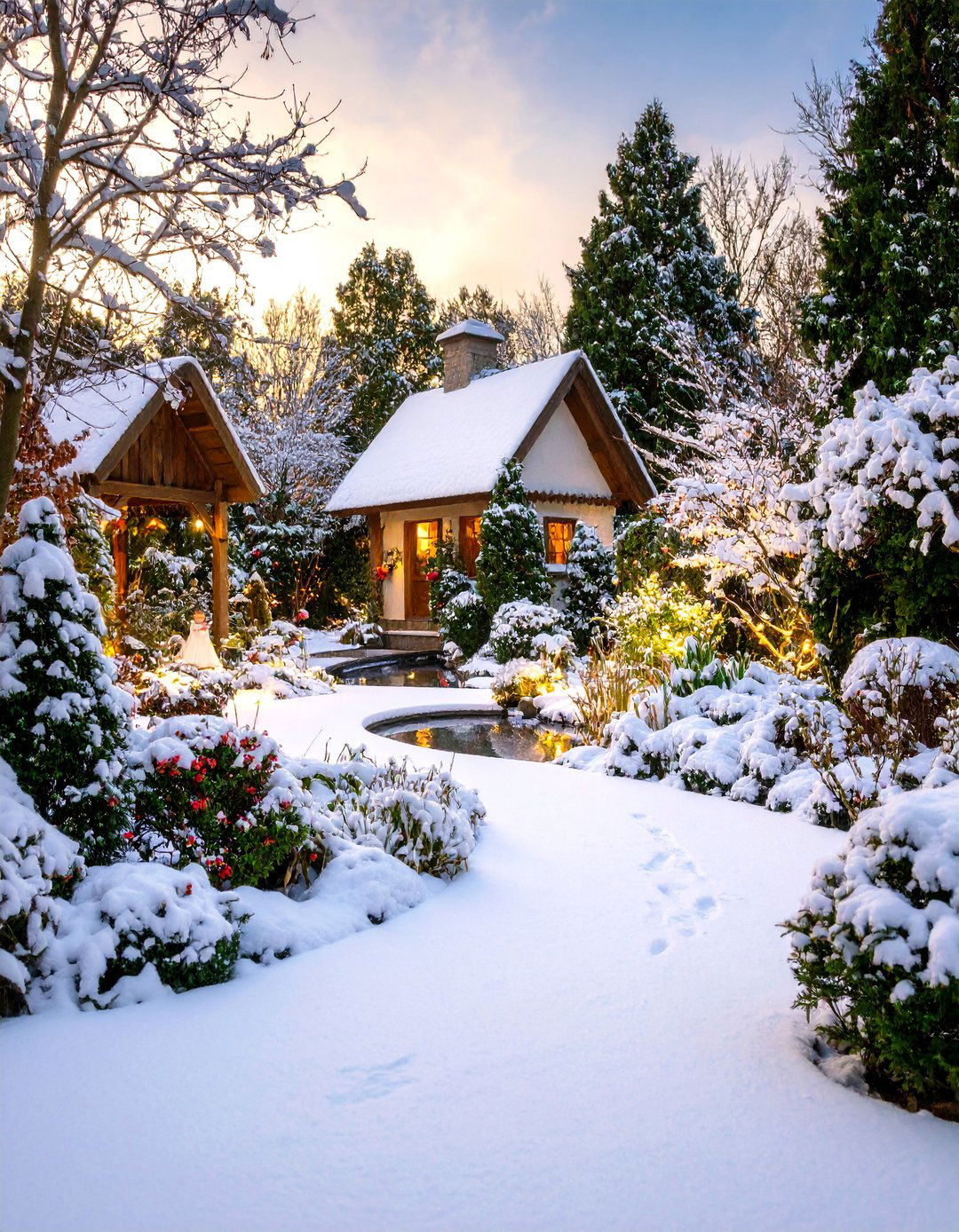 Fairy Winter Wonderland - 25 Large Fairy Garden Ideas