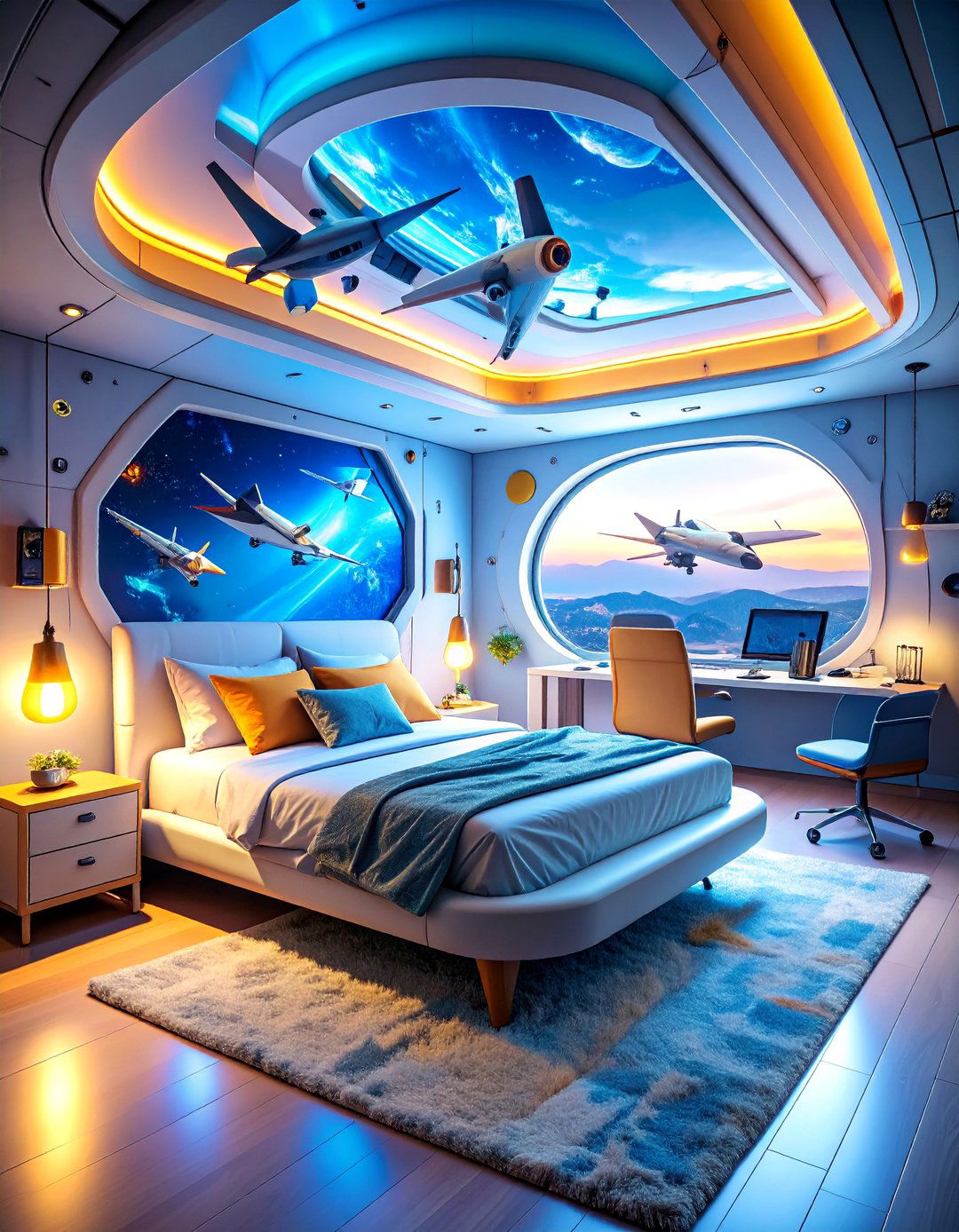 Falcon High Flying Aviation Hangar - 25 Marvel Bedroom Ideas