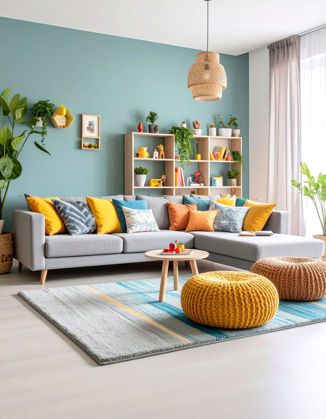 Family Friendly Grey Sectional with Storage Solutions - 25 Grey Sectional Living Room Ideas