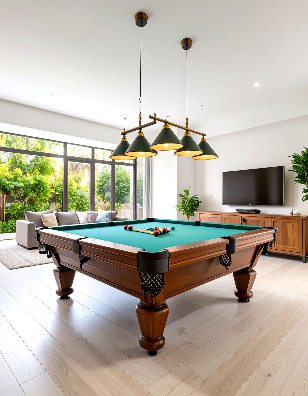 Family Friendly Recreational Pool Table Room - 25 Pool Table Room Ideas