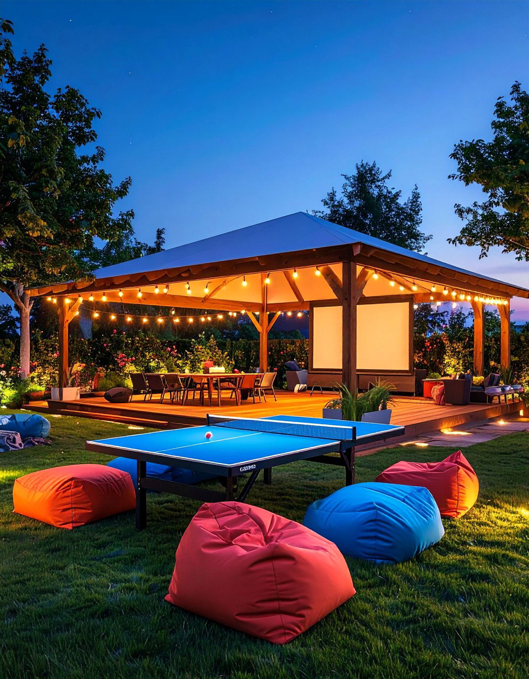 Family Game Night Outdoor Pavilion - 25 Outdoor Pavilion Ideas