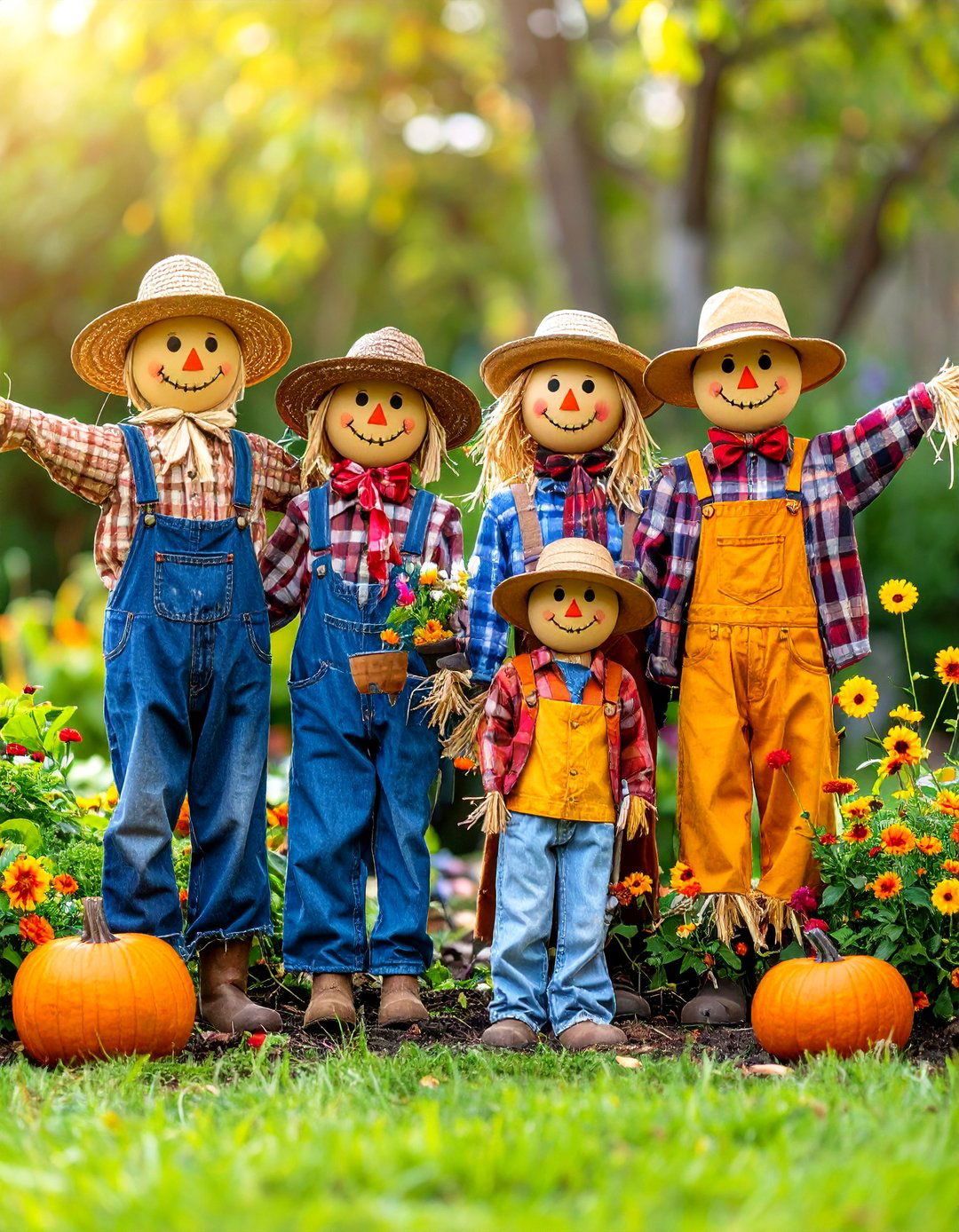 Family Portrait Scarecrow Collection - 25 Garden Scarecrow Ideas