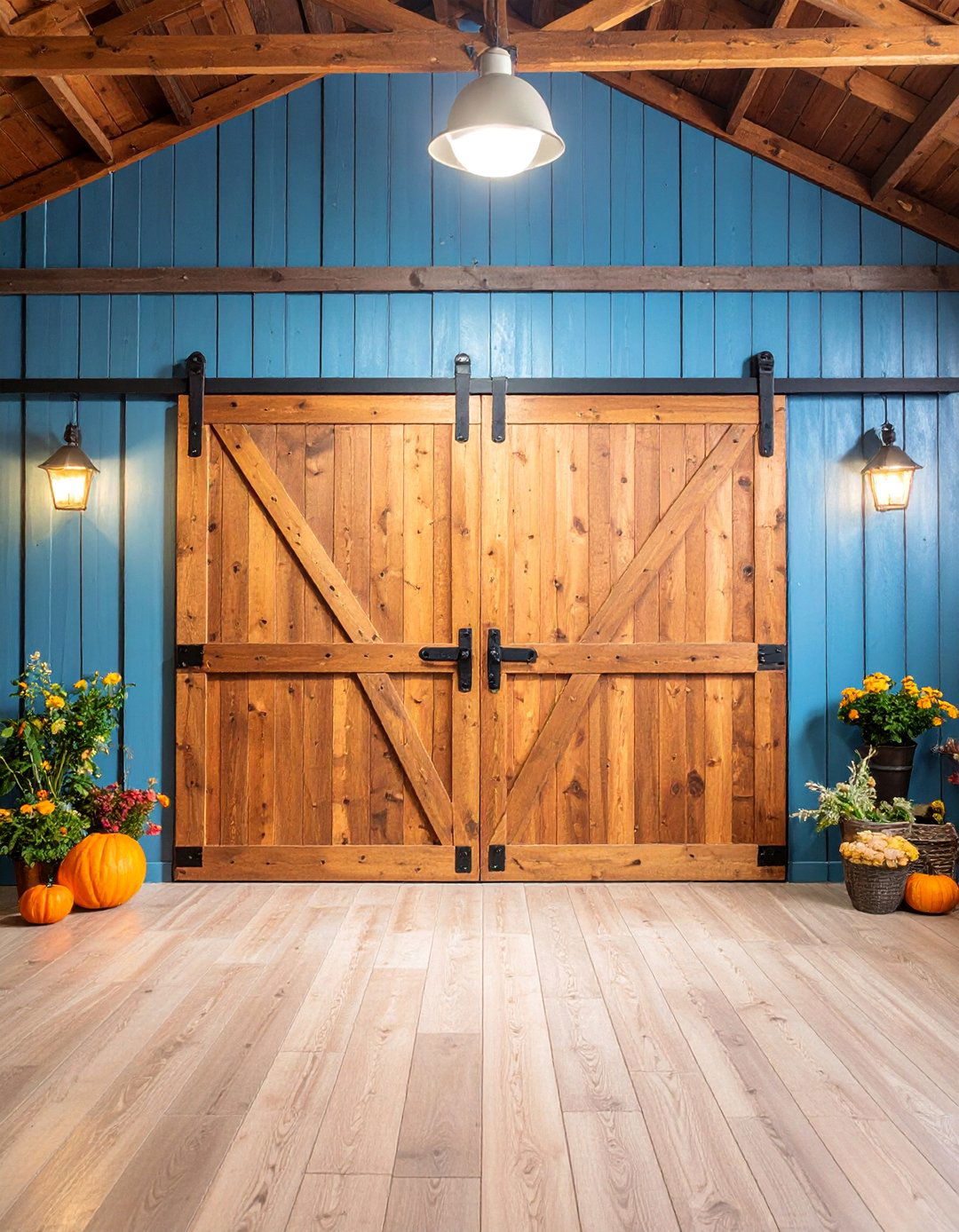 Farmhouse Barn Door Feature Wall - 25 Garage Wall Ideas