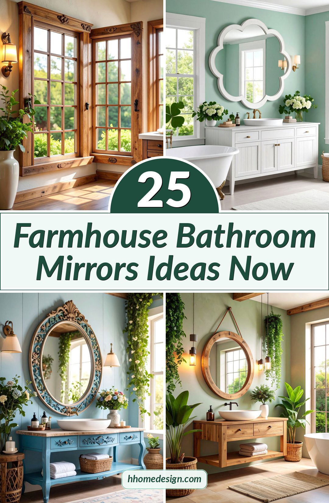25 Farmhouse Bathroom Mirrors Ideas Now