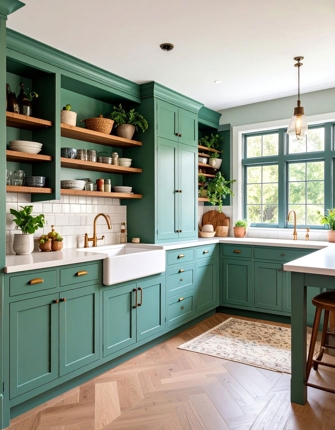 Farmhouse Butlers Pantry with Shaker Cabinets - 25 Kitchen Pantry Ideas