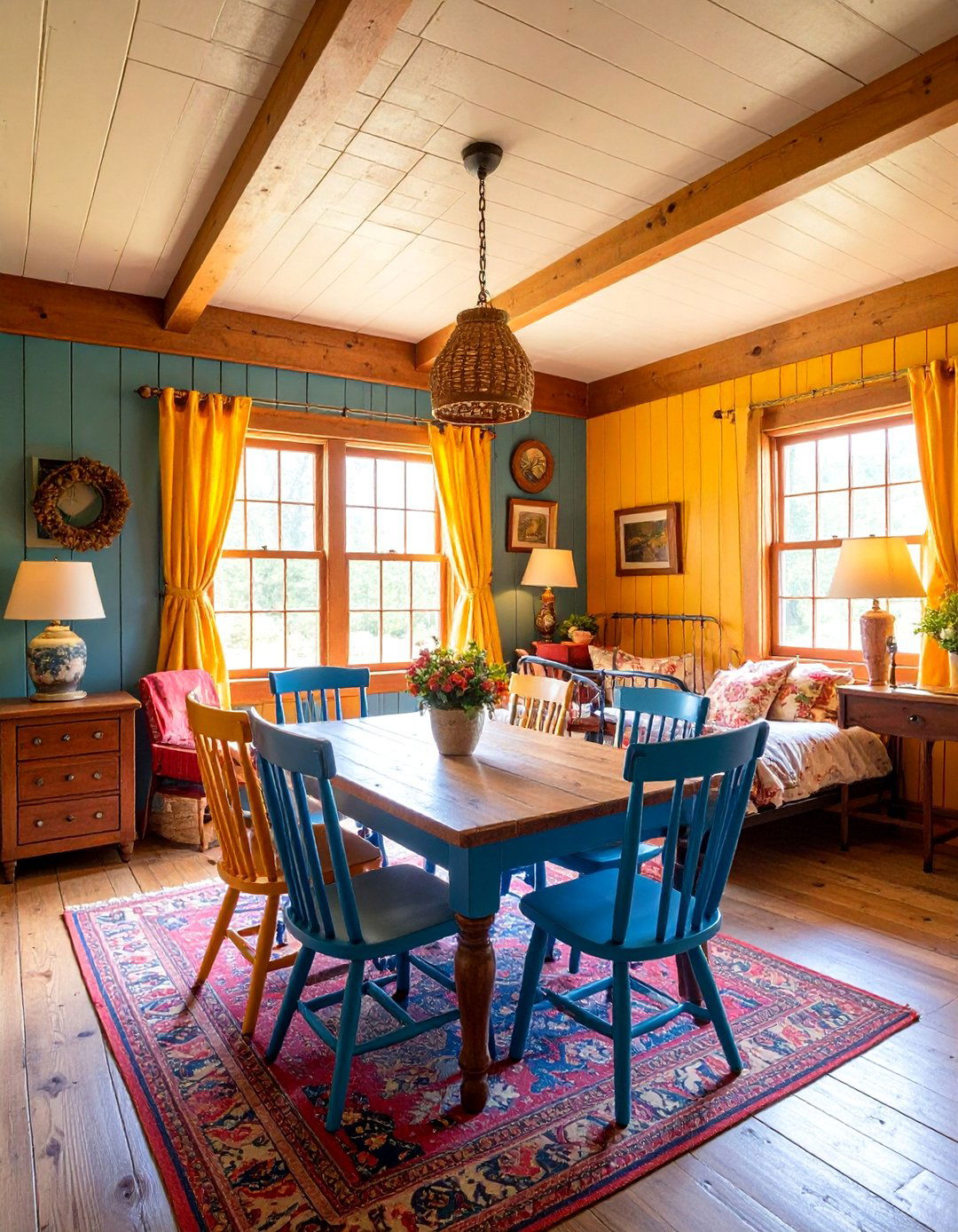 Farmhouse Cabin with Vintage Charm and Rustic Details - 25 One Room Cabin Interior Design Ideas