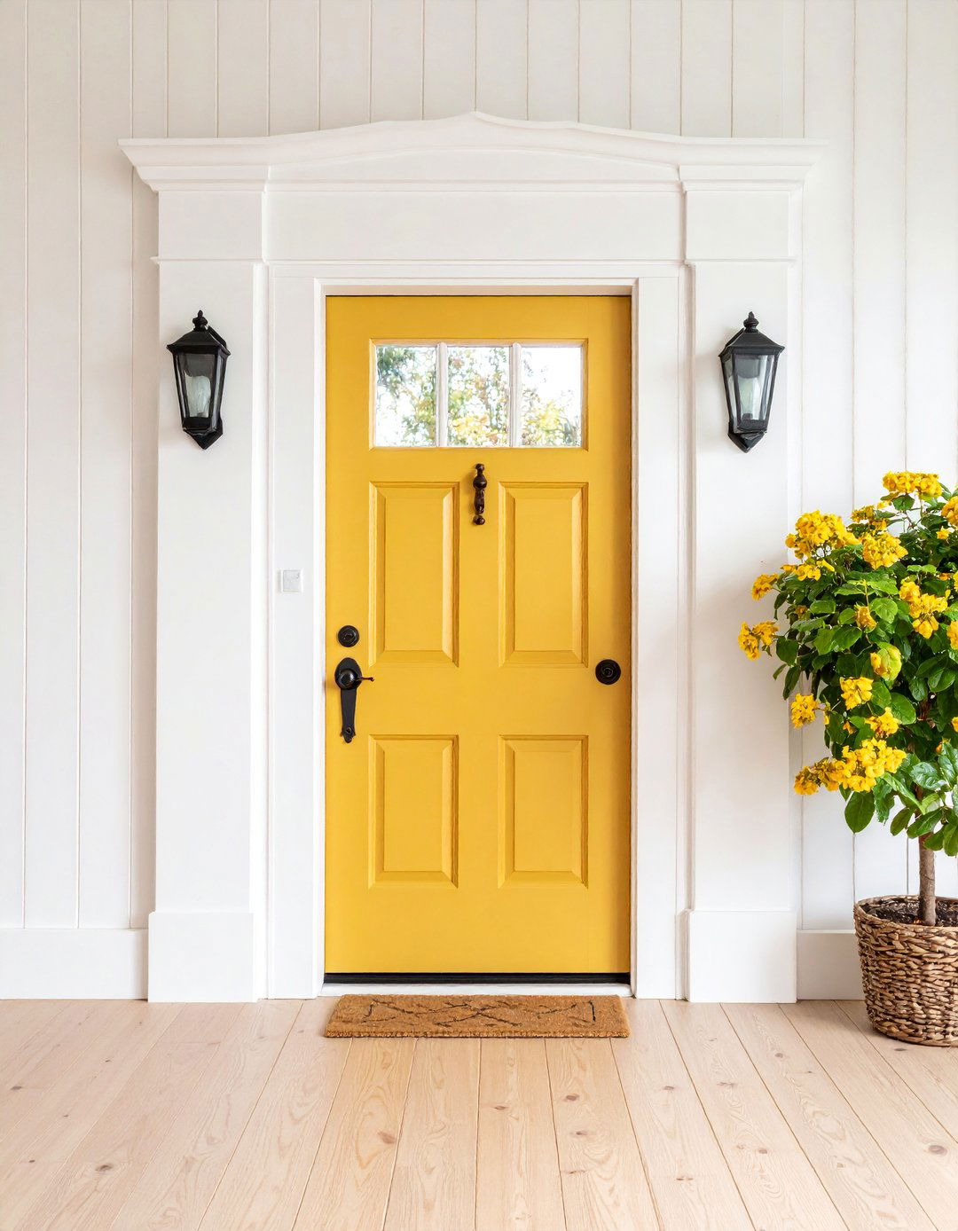 Farmhouse Door Trim with Butted Headers - 25 Door Trim Ideas
