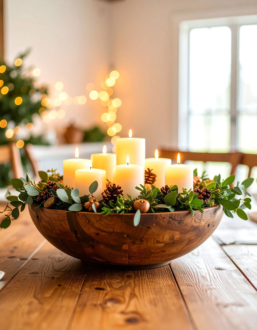 Farmhouse Dough Bowl Centerpiece - 25 Centerpiece Ideas