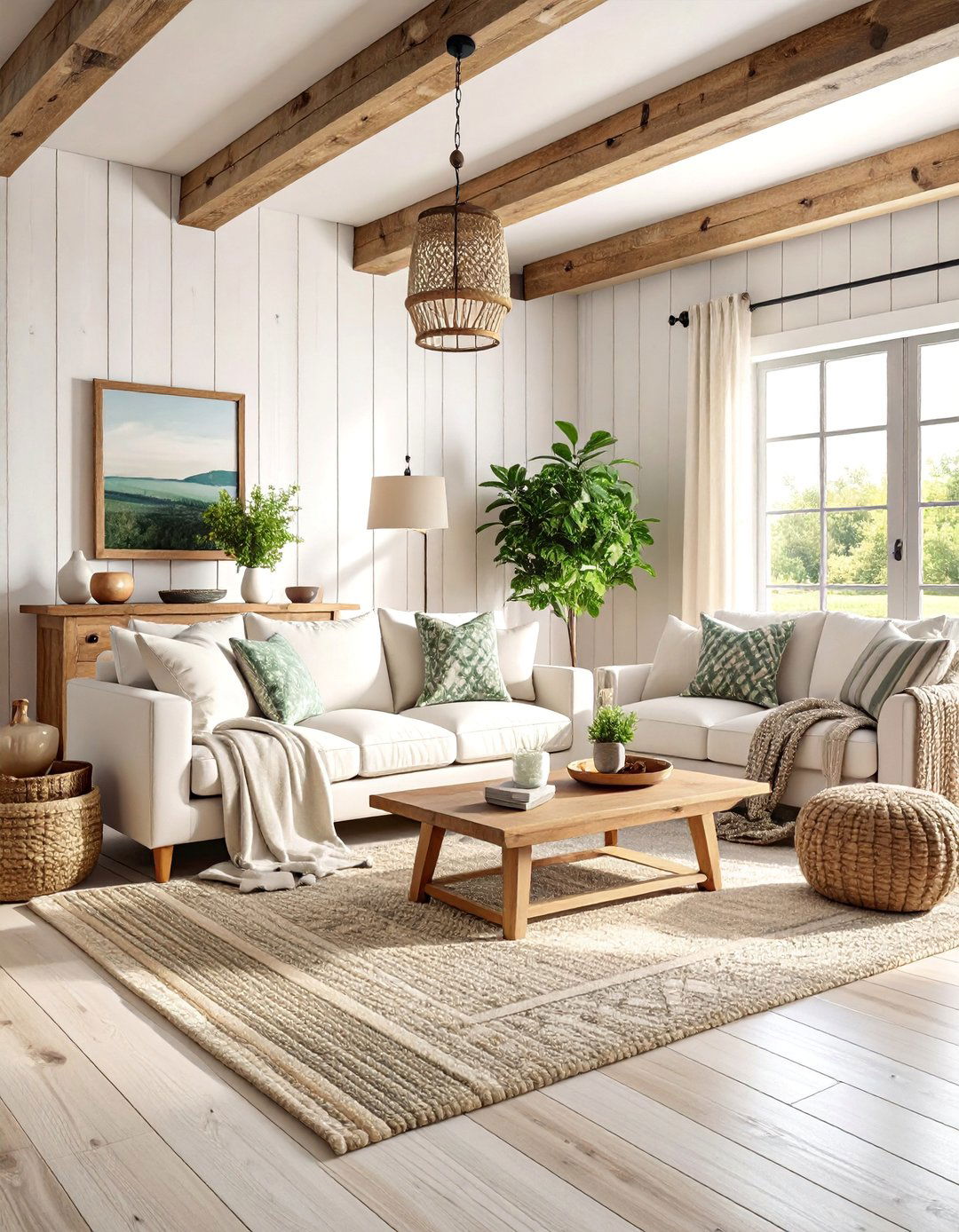 Farmhouse Eclectic Living Room with Metropolitan Flair - 25 Eclectic Living Room Ideas