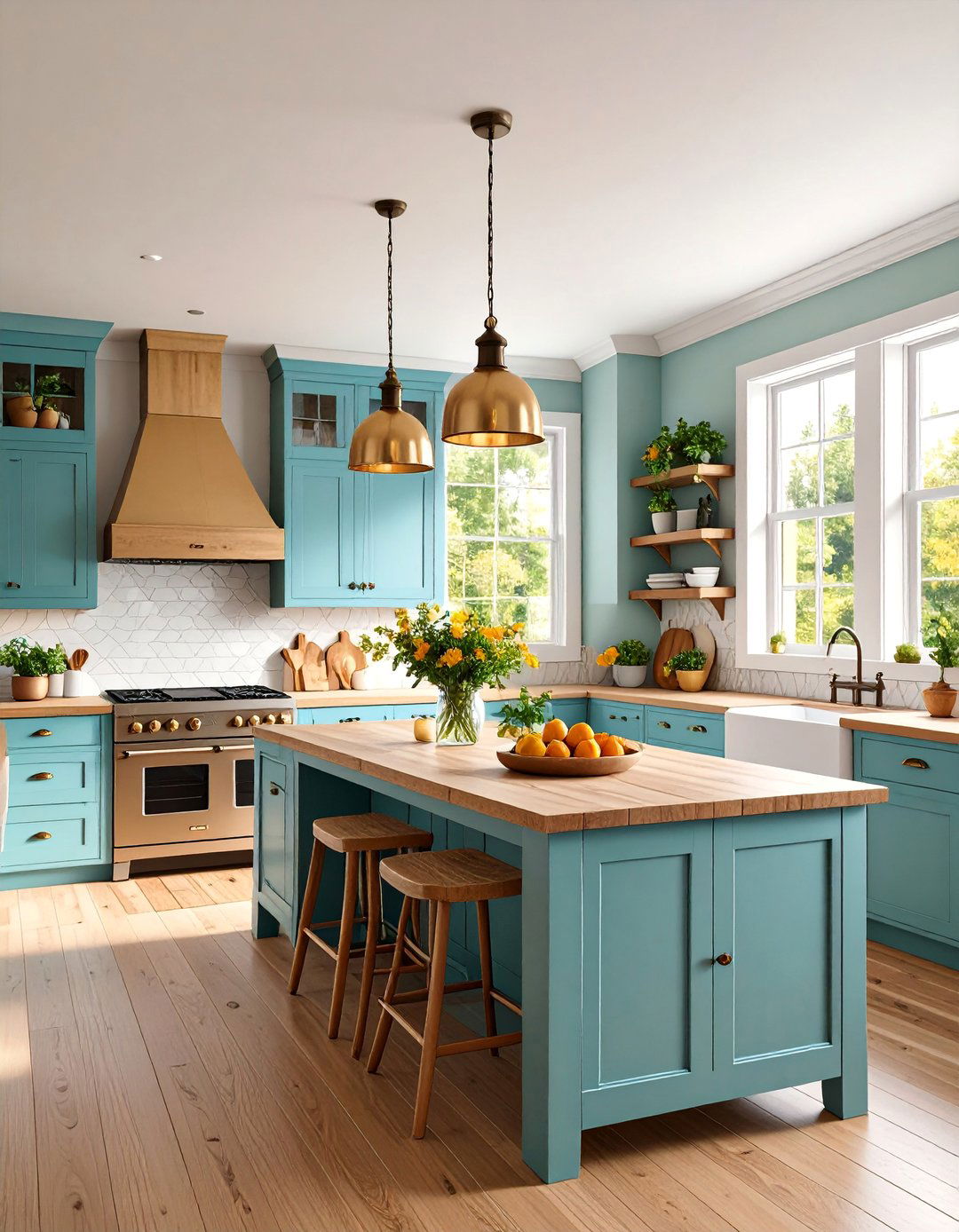 Farmhouse Galley Kitchen with Storage Solutions - 25 Farmhouse Kitchen Ideas