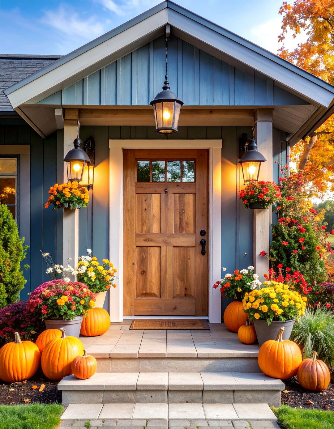 Farmhouse Gooseneck Barn Lights - 25 Front Porch Lighting Ideas