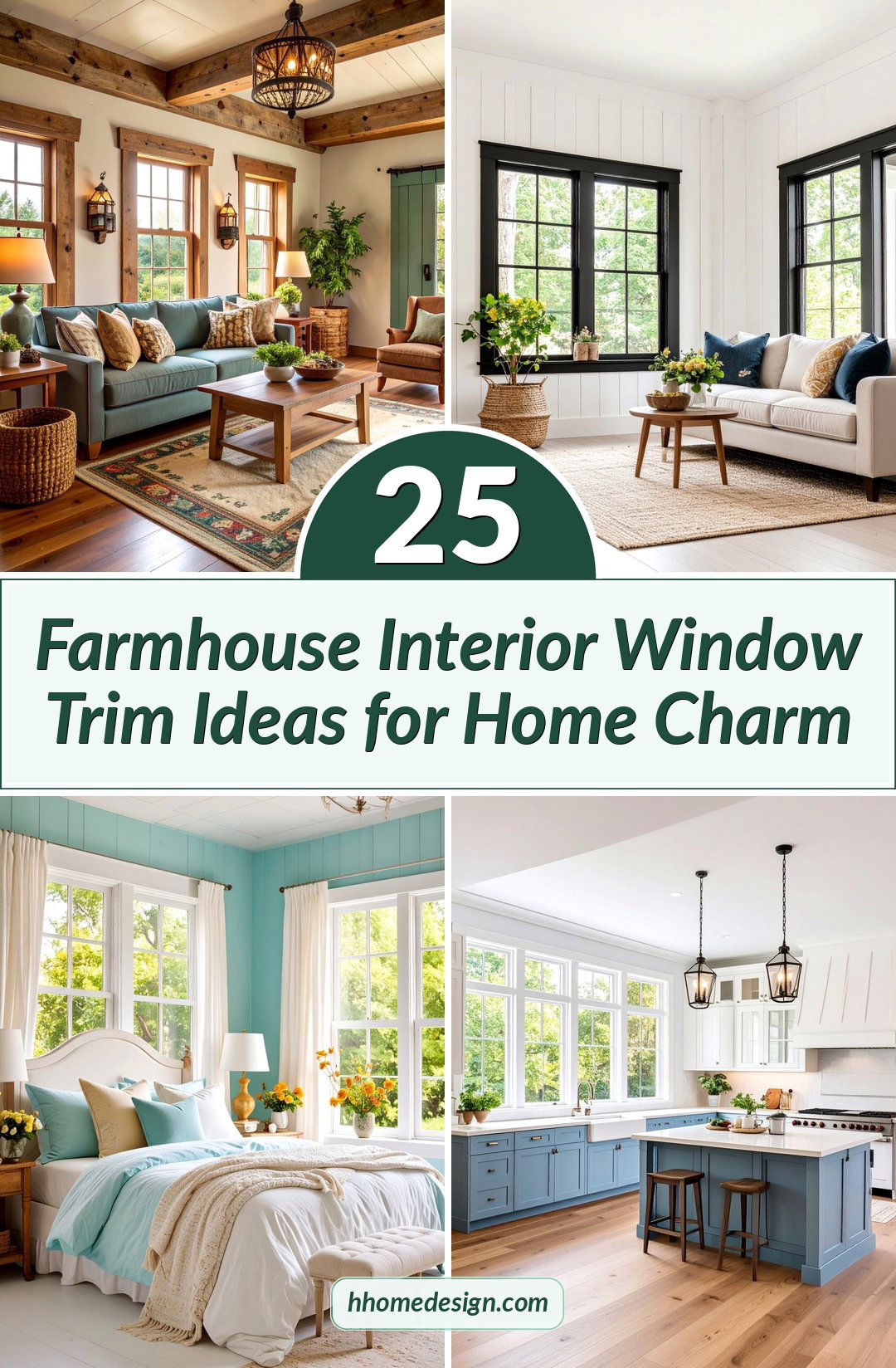 25 Farmhouse Interior Window Trim Ideas for Home Charm
