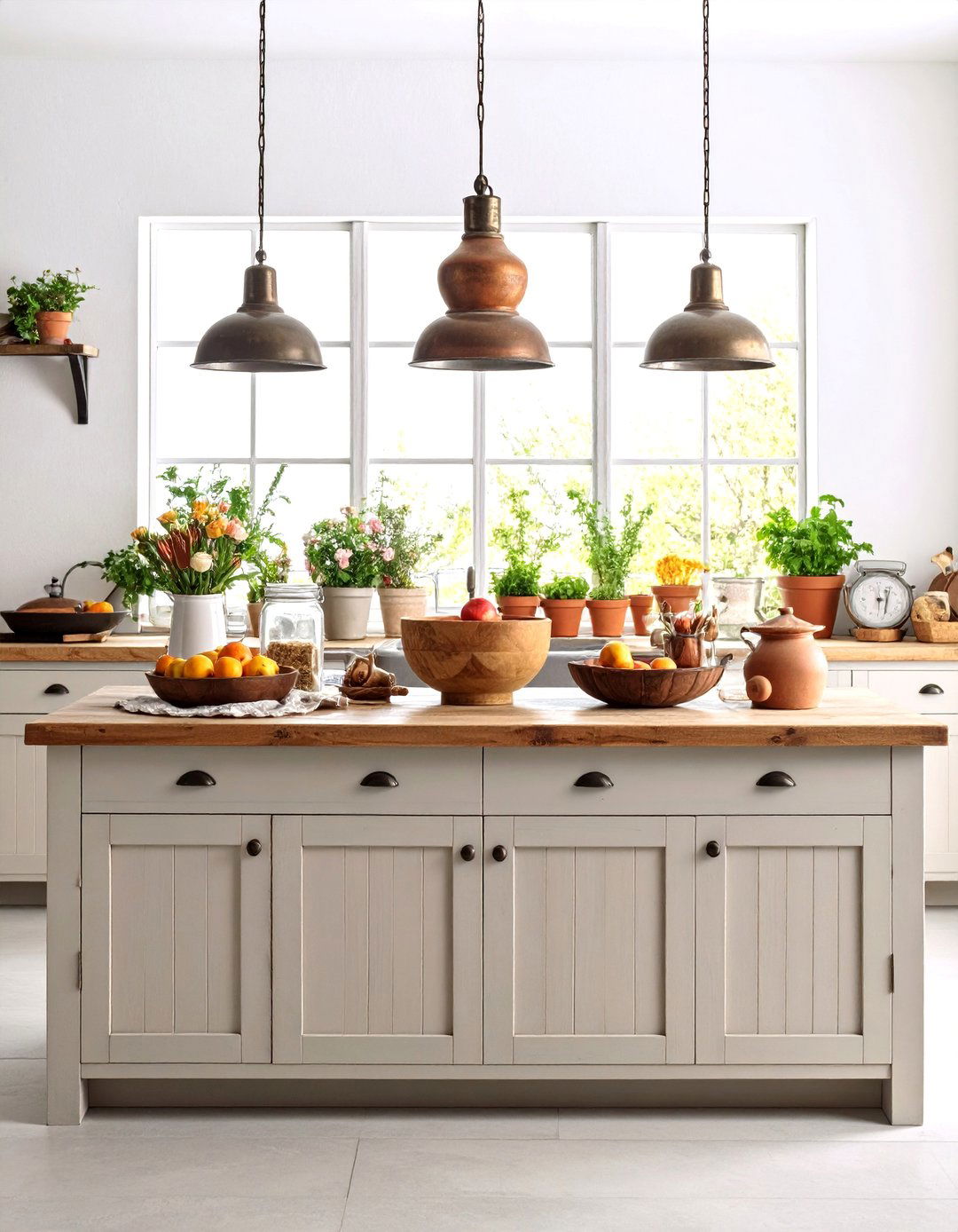 Farmhouse Kitchen Island with Reclaimed Wood and Vintage Charm - 25 kitchen island decor ideas