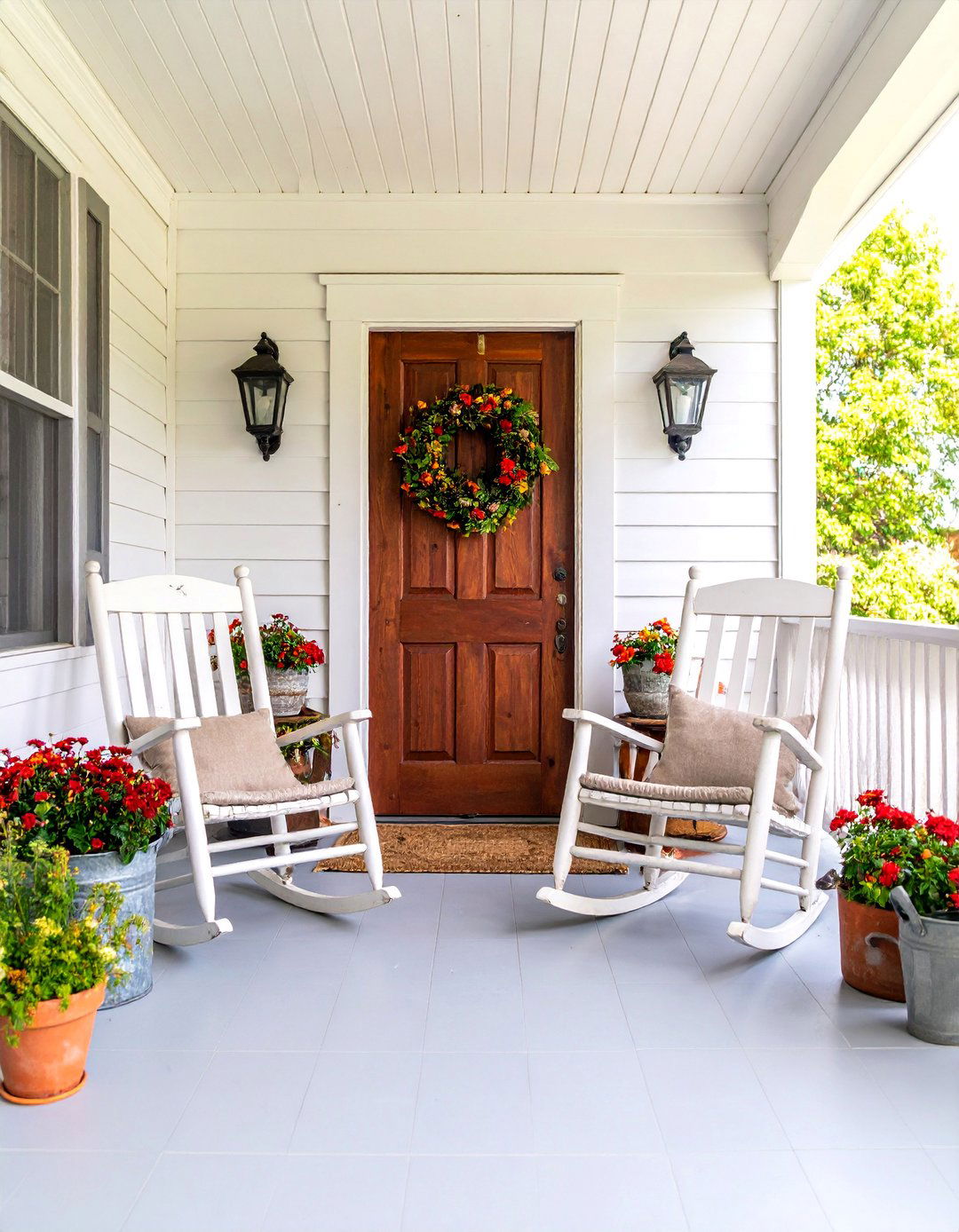 Farmhouse Porch with Vintage Charm - 25 Small Porch Ideas