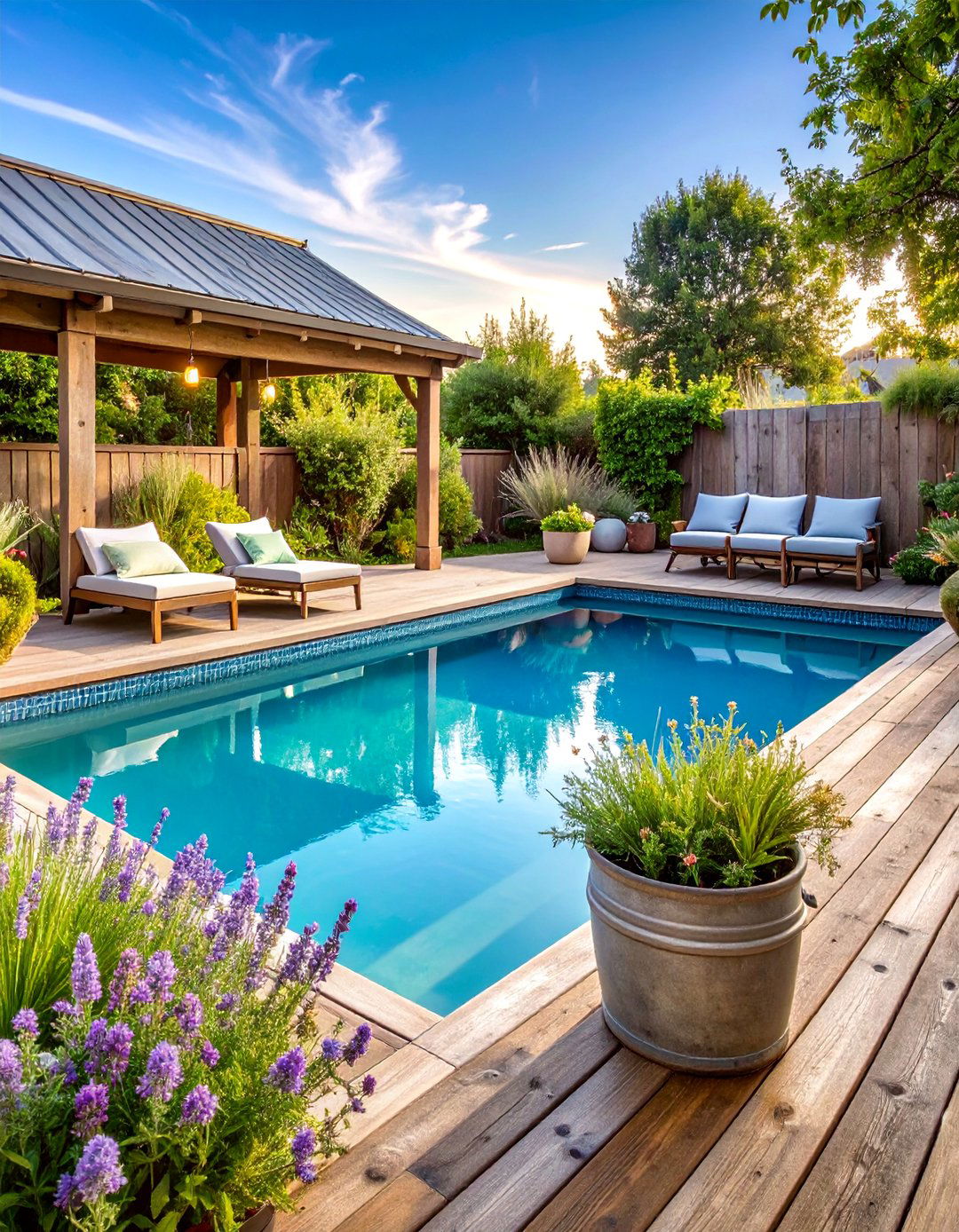 Farmhouse Rustic Pool Environment - 25 Pool Decor Ideas