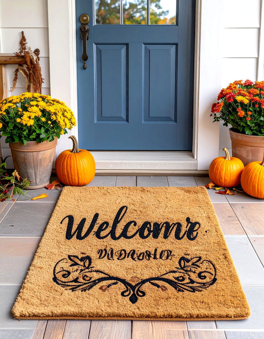 Farmhouse Script Welcome Mat - 25 Front Door Mat Ideas