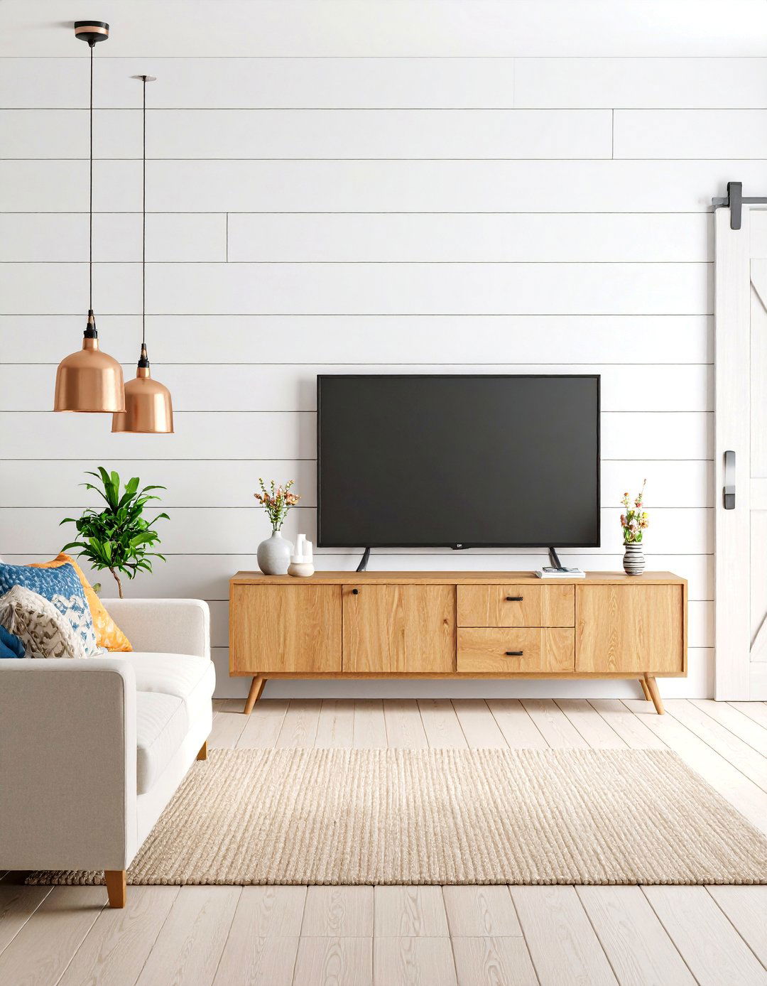 Farmhouse Shiplap TV Wall - 25 Tv Wall Ideas