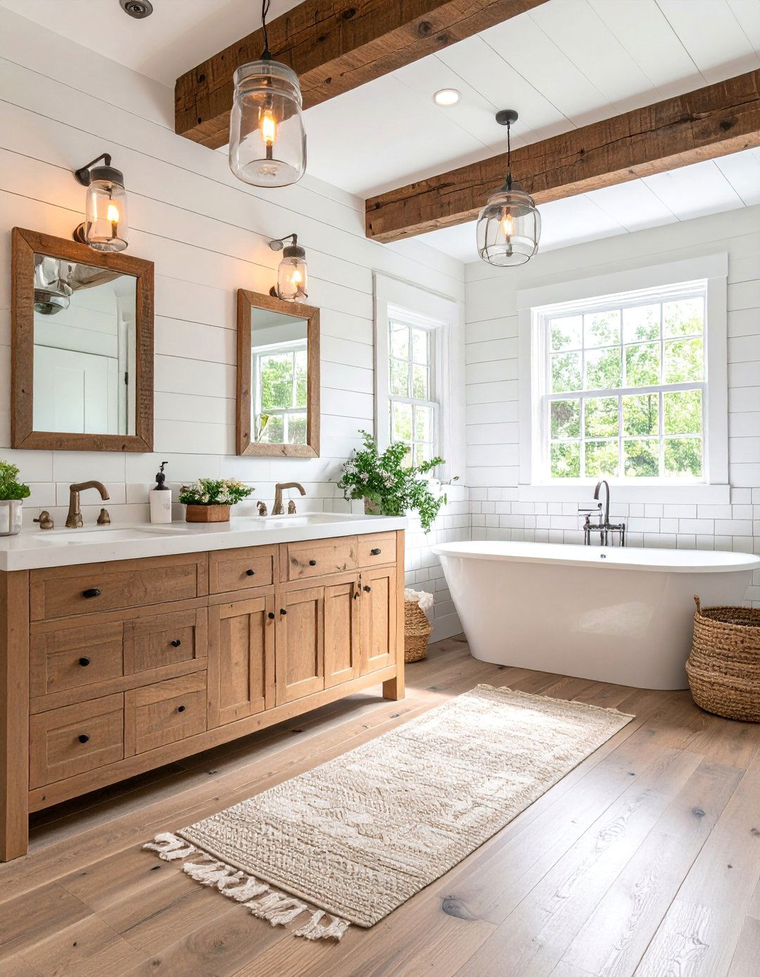 Farmhouse Style Basement Bathroom - 25 Basement Bathroom Ideas
